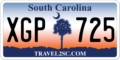 SC license plate XGP725