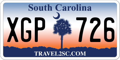 SC license plate XGP726