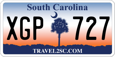 SC license plate XGP727