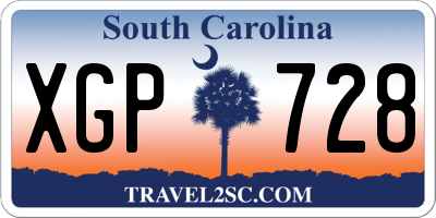 SC license plate XGP728