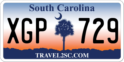 SC license plate XGP729