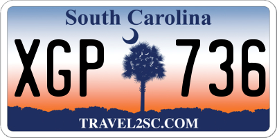 SC license plate XGP736