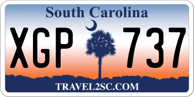 SC license plate XGP737