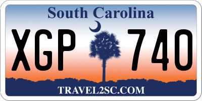 SC license plate XGP740