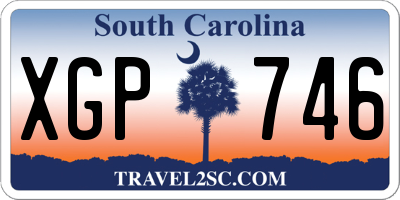 SC license plate XGP746