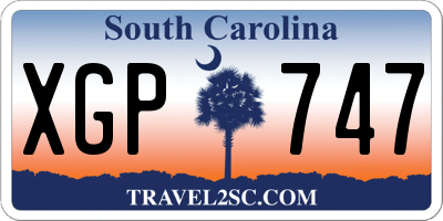 SC license plate XGP747