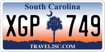 SC license plate XGP749