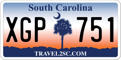 SC license plate XGP751
