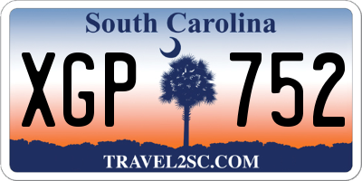 SC license plate XGP752