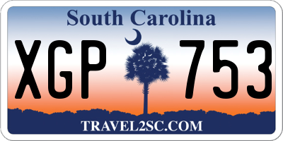 SC license plate XGP753