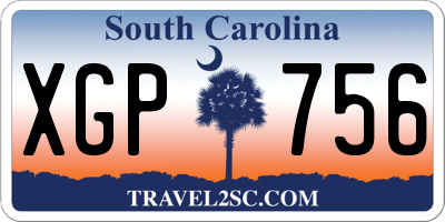 SC license plate XGP756