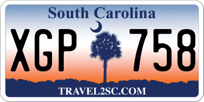 SC license plate XGP758