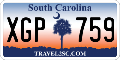SC license plate XGP759