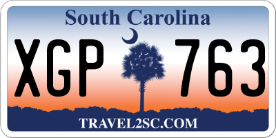 SC license plate XGP763