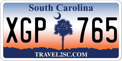 SC license plate XGP765
