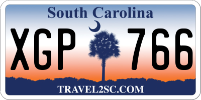 SC license plate XGP766