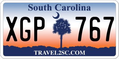 SC license plate XGP767