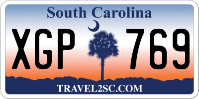 SC license plate XGP769