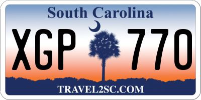 SC license plate XGP770