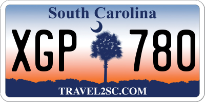 SC license plate XGP780