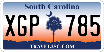 SC license plate XGP785