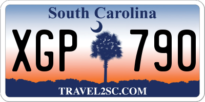 SC license plate XGP790
