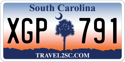 SC license plate XGP791