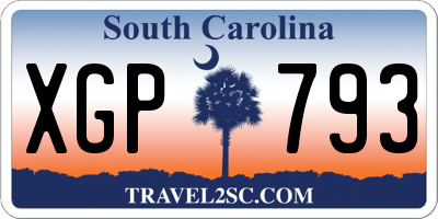 SC license plate XGP793