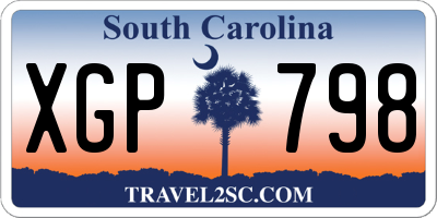 SC license plate XGP798