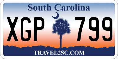 SC license plate XGP799