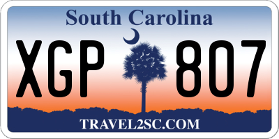 SC license plate XGP807