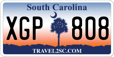 SC license plate XGP808