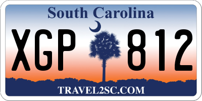 SC license plate XGP812