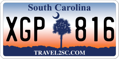 SC license plate XGP816