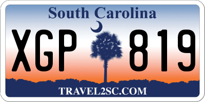 SC license plate XGP819