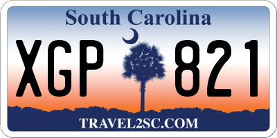 SC license plate XGP821