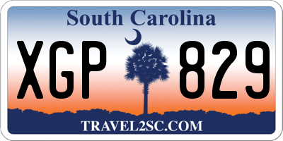 SC license plate XGP829
