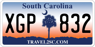 SC license plate XGP832