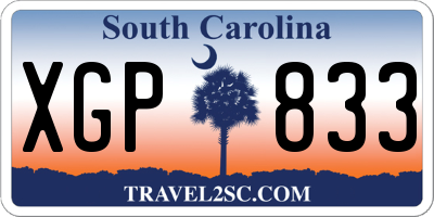 SC license plate XGP833