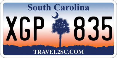 SC license plate XGP835