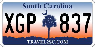 SC license plate XGP837