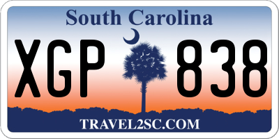 SC license plate XGP838