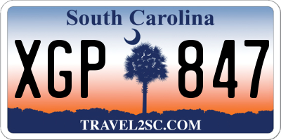 SC license plate XGP847