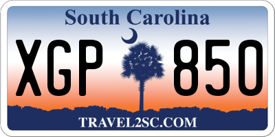 SC license plate XGP850