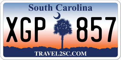 SC license plate XGP857