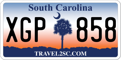 SC license plate XGP858