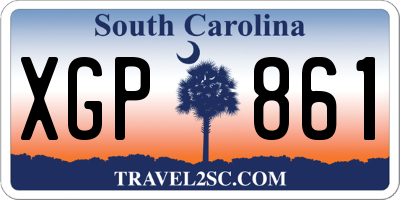 SC license plate XGP861