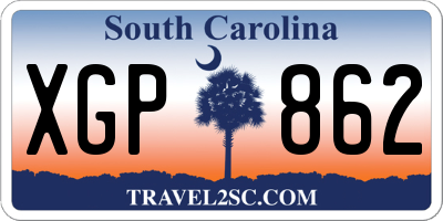 SC license plate XGP862