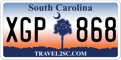 SC license plate XGP868
