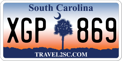 SC license plate XGP869